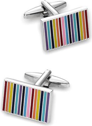 Paul Fredrick Enamel Multi Stripe Cufflinks at Nordstrom