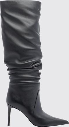 Michael Kors Dawn Draped Leather Knee-High Boots with Stiletto Heel