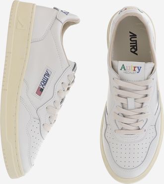 Autry Mens Sneakers Medalist Low White Leather Trainers