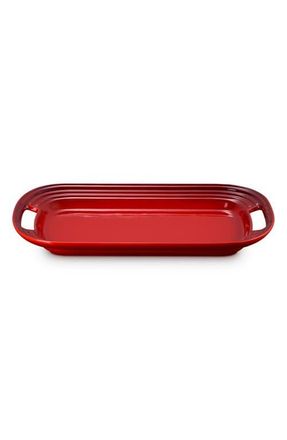 LE CREUSET Stoneware Serving Platter in Cerise at Nordstrom