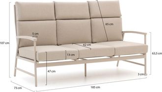 Bellagio la vita attrattiva Bellagio Bondeno lounge tuinbank 3-zits 188cm