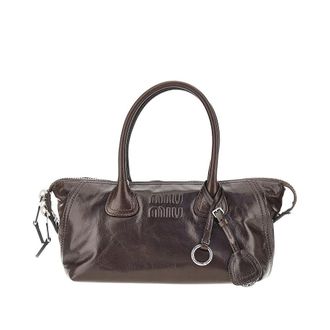 Miu Miu Embossed logo leather bag Woman One Size