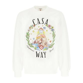 Casablanca Sweatshirts, male, White, Size: XL Casa Way Sweatshirt