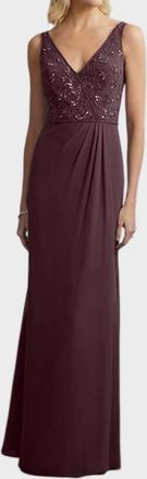 Adrianna Papell Platinum Evening Dress In Merlot