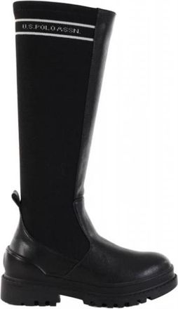 U.S.Polo Association Bruna 001A Hoge Laars - Dames - Hoge Laarzen - Zwart - 36 EU - Leer - Schoenen