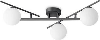 Ideal Lux Ideal Lux - Plafoniera Contemporanea Atlas Metallo Nero 3 Luci G9 4W 3000K Ip20