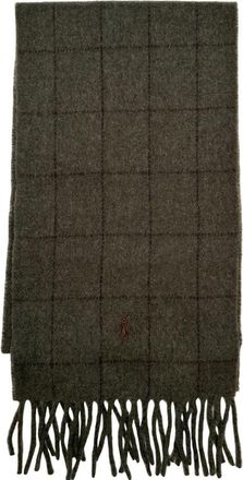 Polo Ralph Lauren Reversible Windowpane Scarf in Dk Loden/dk Brown at Nordstrom