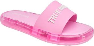 True Religion Rae Logo Strap Jelly Slide in Pink at Nordstrom, Size 9