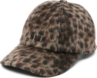 Msgm Cappello da baseball leopardato - Toni neutri