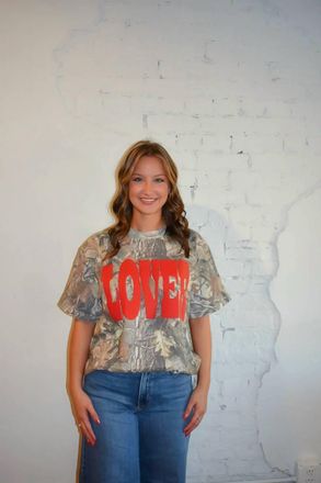Gildan Lover Print Tee In Camo