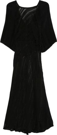 BA&SH Abito plissettato Sibony - Nero