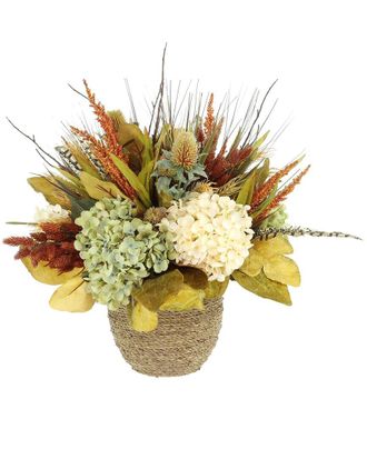 Creative Displays Inc. Handmade Heather & Harvest Leaf Fall Arrangement In A Pumpkin Glass Pot
