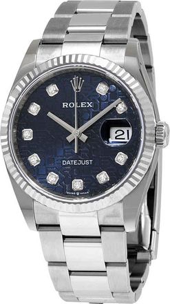 Rolex Datejust 36 Blue Jubilee Diamond Dial Ladies Oyster Watch 126234BLJDO