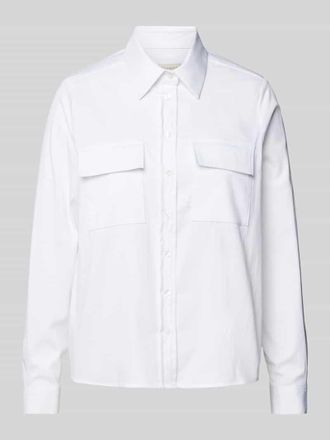Milano Milano Italy Regular Fit Hemdbluse mit Brustpattentaschen in Weiss, Gr&ouml;&szlig;e 46
