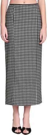 Avec Les Filles Slim Linen-Blend Maxi Skirt