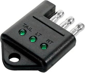 No Brand Probador De Toma De Remolque De 4 Pines, Prueba De Fugas De 4 V&iacute;as Para Cableado De Veh&iacute;culos Remolcados Con Indicadores Led, Probador De Circuitos, A