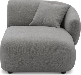 Castlery Auburn Right Chaise Customized, Performance Classic Twill Dark Grey, Spill Resistant, Modular Furniture Set by Castlery