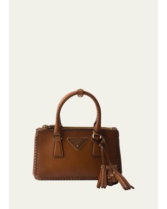 Prada Galleria Mini Shaded Leather Top-Handle Bag