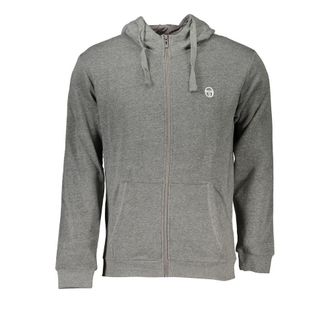 Sergio Tacchini Grijze Katoenen Heren Hoodie Sweatshirt