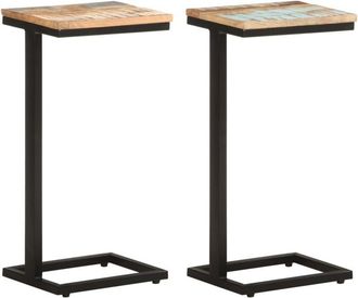 vidaXL Vidaxl - Tavolini Laterali 2 pz 31,5x24,5x64,5 cm Massello di Recupero