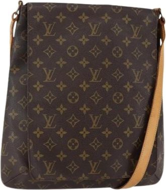 Louis Vuitton Pre-owned Monogram Canvas Schoudertas - Dames - Vintage Schoudertas - Bruin - ONE Size - Leer - Vintage