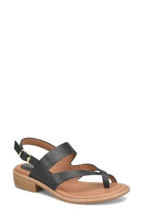 S&ouml;fft Nessie Toe Loop Slingback Sandal in Black at Nordstrom Rack, Size 9.5