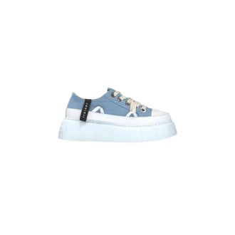 INUIKII Canvas Sneaker Matilda Low - Dames - Sneakers - Blauw - 40 EU - Katoen - Schoenen