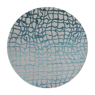 Louis De Poortere Alfombra de poli&eacute;ster azul, 240x240 cm