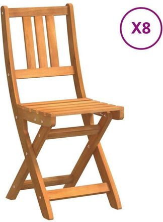 vidaXL Silla De Jard&iacute;n 8 Pcs Marr&oacute;n 36 X 46 X 86cm Vidaxl