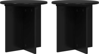 vidaXL Soporte De Plantas 2 Uds. Negro 40 X 40 X 40 Cm Vidaxl
