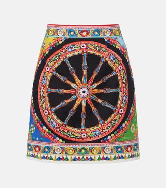 Dolce & Gabbana Printed cotton miniskirt