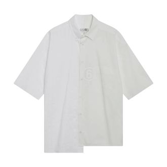 Maison Margiela Short Sleeve Shirts, male, White, Size: XL Short-Sleeved Shirt