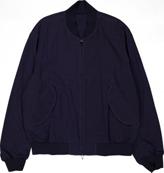 Emporio Armani Viscose-Nylon Blouson Jacket, Brand Size 48 ( US Size 38 )