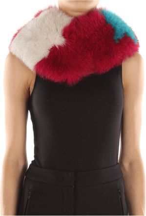 MR & MRS Foulard Neck Donna Fur Fuchsia