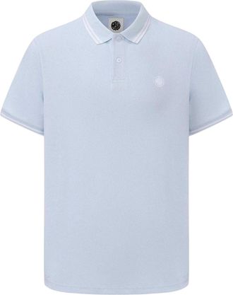 Pretty Green Heren Poloshirt met Tip (Lichtblauw)