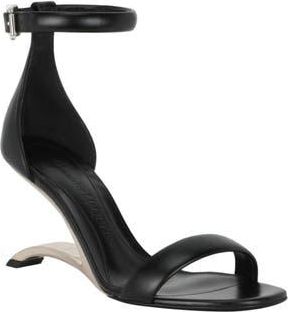 Alexander McQueen Arc Ankle Strap Sandal in Black Silver at Nordstrom Rack, Size 5.5Us / 35.5Eu