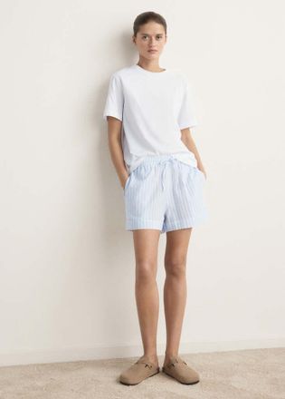 Mango Pigiama due pezzi righe cotone maniche corte blu - Donna - XS - MANGO