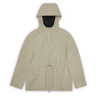 Rains Suva Hardshell String Jacket W3 Regenjacke f&uuml;r Damen | beige/grau