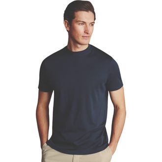 CHARLES TYRWHITT Cotton Jersey Short Sleeve Tyrwhitt Tee in Navy at Nordstrom, Size Xxx-Large