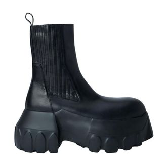 Rick Owens Beatle Mega Tractor Boots - male - Rick Owens - Chelsea Boots - Black - 11 UK - Shoes