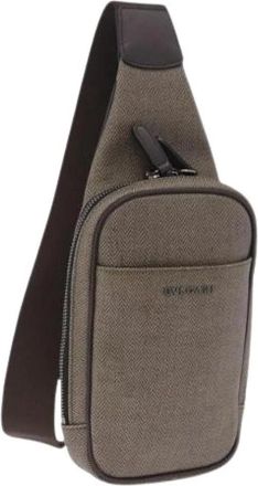 Bulgari Pre-owned Vintage Body Bag - unisex - Vintage Schoudertas - Bruin - ONE Size - Leer - Vintage