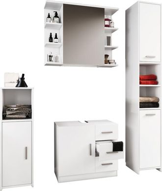 VCM Vcm - Set De Muebles De Ba&ntilde;o 4 Pcs Muebles De Ba&ntilde;o Muebles De Ba&ntilde;o - Zalo Iii (blanco)