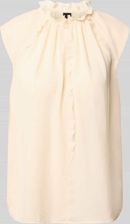 Marc Cain Blusenshirt mit R&uuml;schen und Kapp&auml;rmeln in Beige, Gr&ouml;&szlig;e 36