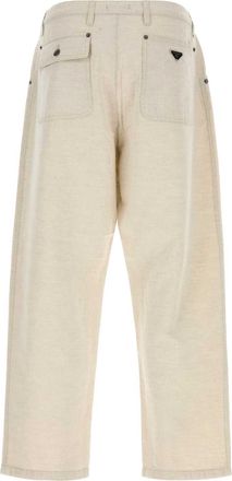 Prada Melange Chambray Jeans - Beige