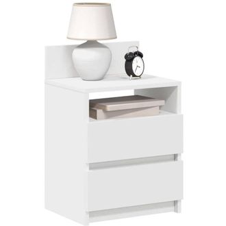 vidaXL Comodino con 2 Cassetti Bianco 40x33x60 cm - Vidaxl