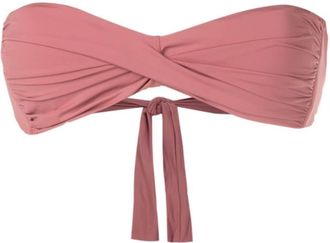 Amir Slama twist-detail bikini top - women - Polyamide/Elastane - PP - Pink