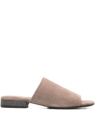 Brunello Cucinelli Leather Slippers