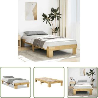 vidaXL Letto in rovere - Struttura Letto Senza Materasso 75x190 cm in Legno di Rovere