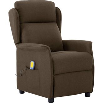 vidaXL Vidaxl - Silla De Masaje Marr&oacute;n 67.5 X 93.5 X 101.5 Cm Tela & Espuma
