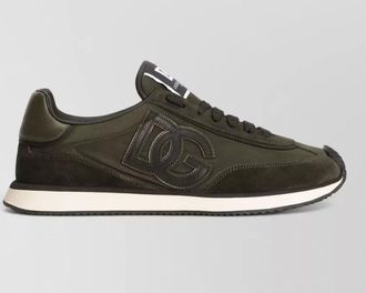 Dolce & Gabbana low top sneakers round toe silk nylon rubber